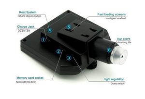 <span class=keywords><strong>Microscope</strong></span> numérique pour réparation de téléphones, 1000 x 600X, avec écran 4.3 pouces, électronique numérique, support métallique, HD, réparation de téléphones portables - Product Image 5