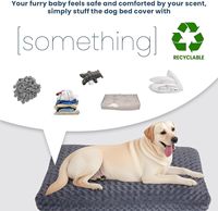 Housse de lit pour chien en fausse fourrure, velours rose ultra doux, amovible et lavable, grande taille (sans rembourrage), 36 L x 24 W x 4 pouces d'épaisseur