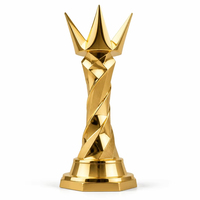 Serie de Trofeos de Metal Dorado Personalizados con Impresión UV, Premios para Competiciones Deportivas, Eventos Musicales, Regalos de Bienvenida