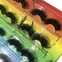 Boîte d'emballage personnalisable pour faux cils à paillettes 25 mm CC, véganes et sans cruauté, avec étiquette privée, étui pour cils synthétiques