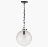 Yihao Style Américain LED Luminaire Suspendu Boule De Verre Led Design Décoratif LED Lustre Katie Globe Pendentif Lumière