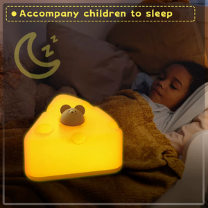 Veilleuse en silicone <span class=keywords><strong>BD</strong></span> Cheese pour chambre d'enfant, lampe animale mignonne, veilleuse pour enfants, veilleuse personnalisée pour chambre à coucher - Product Image 3
