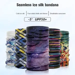 Professional Manufacturer Elastic Cooling Bandanas Cool Seamless Fishing Bandana Cooling Polyester Stretch Bandanas