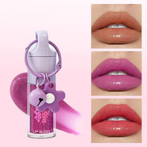 Huile à lèvres en marque privée avec porte-clés, 45 couleurs au choix, hydratante, gros pinceau, brillant à lèvres brillant, vente en gros de maquillage, huile à lèvres repulpante - Product Image 3