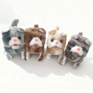 Đồ chơi đi bộ điện, Mèo sang trọng sủa, thú cưng mô phỏng dễ thương cho trẻ em - Product Image 1