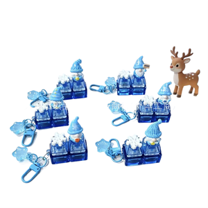 Porte-clés tressé Gnome de <span class=keywords><strong>dessin</strong></span> animé Flocon de neige Hiver, avec bouton anti-stress, ouvre-bouteille et fonction fidget <span class=keywords><strong>switch</strong></span>, Noël Mignon <span class=keywords><strong>Kawaii</strong></span> - Product Image 1