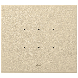 Vimar Cream Leather Wall <b>Plate</b> 18x14.1 In 3 Gang <b>Switch</b> Cover - Product Image 1