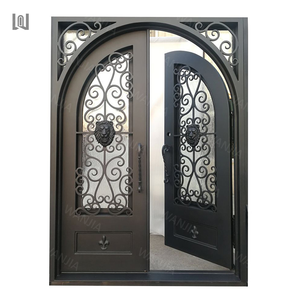 Pintu masuk besi tempa keamanan terbaik eksterior pintu utama besi tempa Prancis pintu utama kustom besi tempa pintu masuk depan - Product Image 2