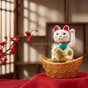 Figurine de chat porte-bonheur <span class=keywords><strong>Maneki</strong></span> <span class=keywords><strong>Neko</strong></span> à énergie <span class=keywords><strong>solaire</strong></span>, qui bouge automatiquement, pour la décoration de la maison ou du magasin - Product Image 2