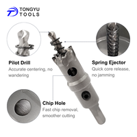 Ensemble de 10 scies cloches en carbure TCT de 16 à 53 mm pour le perçage de métaux, acier inoxydable, alliage, plaque, tuyau, tube avec étui en aluminium