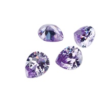 Moissanite de bijouterie, Moissanite taille poire colorée 5x7mm, Moissanite en vrac pour la bijouterie