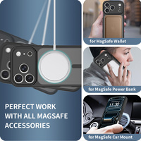 Coque de protection intégrale pour iPhone 17 Pro Max, antichoc, dos givré, avec aimant antidérapant