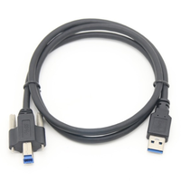Câble de connexion personnalisé pour caméra industrielle USB 3.0 BM vers AM coaxial avec verrouillage à vis et gaine en PVC