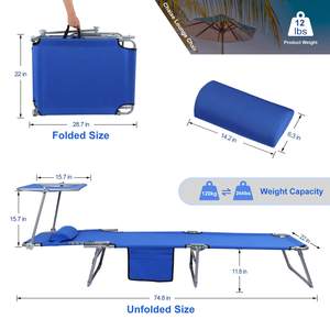 Moderne Jardin Extérieur Patio Pliant Portable En Aluminium Étanche Soleil Daybed <span class=keywords><strong>avec</strong></span> Auvent Pour Le Côté De La <span class=keywords><strong>Piscine</strong></span> - Product Image 3