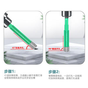 Brocas de porcelana para baldosas de cuerpo completo, brocas de perforación en seco de 68 mm para granito, mármol, vidrio, cerámica, abridores de agujeros - Product Image 2