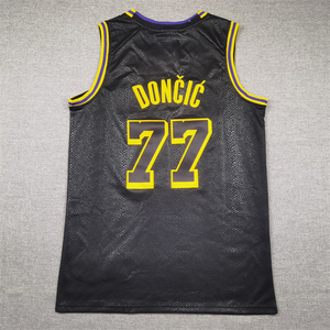 Vêtements de basket-ball américains en gros # <span class=keywords><strong>Maillot</strong></span> de basket-ball brodé pour homme Luka Doncic, <span class=keywords><strong>Los</strong></span> <span class=keywords><strong>Angeles</strong></span> <span class=keywords><strong>Lakers</strong></span>, 77 - Product Image 5