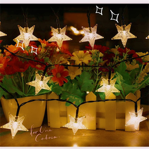 Garten <span class=keywords><strong>Outdoor</strong></span> Glühbirne Lichterketten Wasserdicht Dekorative Solar 7m 50 LED Stern Lichterketten Für Garten Urlaub Weihnachts beleuchtung - Product Image 3