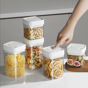 <span class=keywords><strong>Vacare</strong></span> Contenedor de grado alimenticio colocable Sellado al vacío Un botón de apertura Contenedores de congelador sin BPA Mantiene los alimentos frescos por más tiempo - Product Image 1
