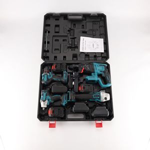 Kit combiné <span class=keywords><strong>d</strong></span>'outils électriques sans fil 4-en-1 <span class=keywords><strong>avec</strong></span> batteries lithium-ion - Perceuse, clé à chocs, meuleuse <span class=keywords><strong>d</strong></span>'angle et marteau perforateur - Product Image 4