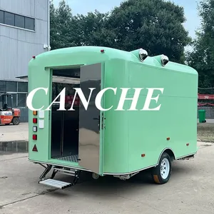 Camion de restauration électrique standard allemand, chariot à pizza et barbecue, remorque mobile pour snacks avec COC - Product Image 3