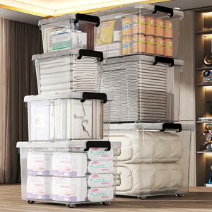 BW6621 Design Extra Large Transparent PP Plastic <strong>Storage</strong> <strong>Box</strong> Modern Injection Technics Toy <strong>Clothes</strong> Organizer <strong>Box</strong> Wholesale - Product Image 4