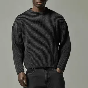 YSJY थोक खाली स्वेटर सूती जम्पर फैशन शीतकालीन कपड़े क्रूनेक स्वेटर बुना हुआ स्वेटर पुरुष