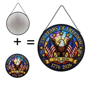 Atrapasueños de Vidrio con Diseño de 250 Años de Historia de Estados Unidos, Decoración para Colgar en la Ventana - Product Image 6