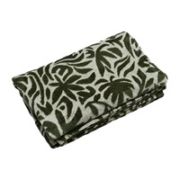Couverture douillette en feuilles de plantes naturelles, tapis pastoral en flanelle jacquard à motif de feuilles de Java vertes pour la maison, l'hôtel, le canapé, toutes saisons
