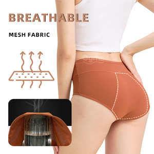 Culottes menstruelles sans couture taille moyenne 70 ml, haute absorption, 4 couches, anti-fuites, pour femmes, vente en gros - Product Image 4