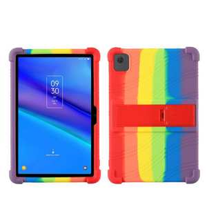 Funda de silicona arcoíris para tableta TCL Tab10 5G 9183G, funda protectora de 10,1 pulgadas, carcasa con soporte, <span class=keywords><strong>Tab</strong></span> <span class=keywords><strong>10S</strong></span> 5G, fundas de goma a prueba de golpes - Product Image 4