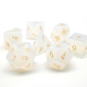 Ensemble de 7 <span class=keywords><strong>d</strong></span>és peints à la main, joli <span class=keywords><strong>d</strong></span>és polyédrique en opale pour les jeux de <span class=keywords><strong>table</strong></span>, jeux de rôle - Product Image 3