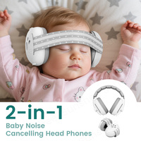 2 en 1 Matériaux ABS Protection auditive pour enfants et bébés Cache-oreilles de sécurité pour dormir Articles pour bébés