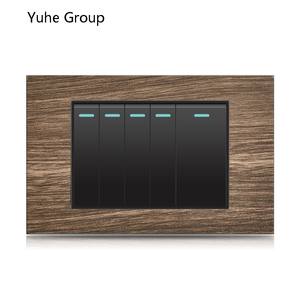 แผงอลูมิเนียมขัดเงา แผงสัมผัสอเมริกันสแตนดาร์ด 118 มม. สวิตช์เต้ารับติดผนังแบบชาร์จเร็ว ทนทาน - Product Image 5