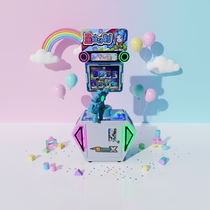 Machine de jeu d'arcade musicale pour enfants à monnayeur, simulateur LCD haute définition, construction en fer et plastique, prise en charge de l'anglais - Product Image 3