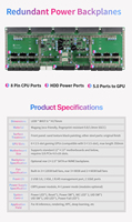 Chassis Server GPU AI Profesional - Mendukung Kartu Grafis Besar yang Dirancang untuk Komputasi yang Dipercepat RTX5090 RTX4090 RTX3090 RTX4060