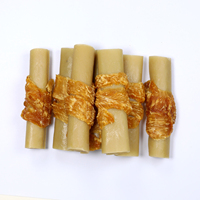 Friandises dentaires naturelles pour chiens, à mâcher pour le nettoyage des dents, sans peau de bœuf, mini-bâtonnets de poulet enveloppés, à base de viande riche en protéines, faciles à masticer