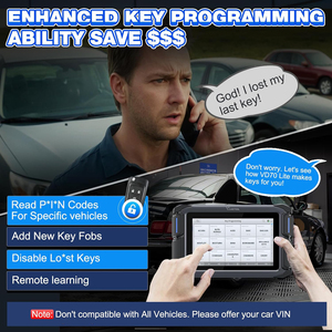 Scanner de diagnostic de voiture intelligente VDAGTOOL VD70 Lite Obd2 Outils de <span class=keywords><strong>garage</strong></span> automobile Scanner de voiture japonais Outil de diagnostic pour voitures chinoises - Product Image 2
