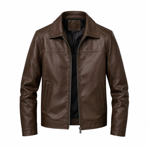 Veste en similicuir coupe classique pour homme, couleur unie, vêtements d'extérieur pour les marques de mode et les acheteurs en gros - Product Image 5