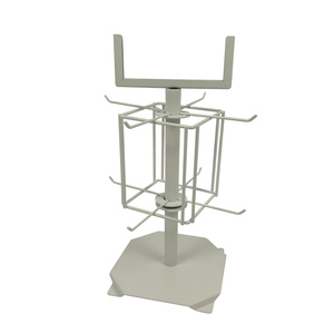 <strong>Customized</strong> <strong>Countertop</strong> Metal White Spinner <strong>Display</strong> Stand for Stores, Bookmark <strong>Display</strong> Rack - Product Image 2