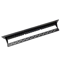 12 24 48 Panel Patch kabel jaringan Port CAT 5 CAT 6 dengan Panel Patch serat optik UTP konektor RJ45