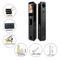 Kunci Pintu Sidik Jari dengan Layar Terintegrasi Ttlock Smart Door Lock Tuya Wifi Smart Door Lock Kunci Pintu Pintar untuk Apartemen