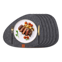 Sous-verre en feutre personnalisé, sac à couverts et set de table en feutre pour table