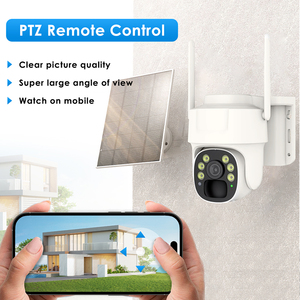 Caméra solaire extérieure <span class=keywords><strong>de</strong></span> sécurité <span class=keywords><strong>sans</strong></span> <span class=keywords><strong>fil</strong></span> PTZ WiFi IP CCTV 3MP V380 alimenté par batterie 4G carte SIM bon marché - Product Image 6