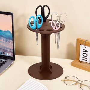 Wooden Scissor Rack Rotating Storage Organizer For Desk Office <b>Craft</b> <b>Tools</b> - Product Image 1