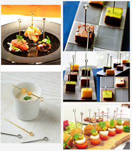 ไม้จิ้มผลไม้ทำจากไททาเนียมชุบสีทองทำจากสเตนเลสสตีลไม้ค็อกเทลส้อมผลไม้ไวน์อุปกรณ์ผสมเครื่องดื่ม - Product Image 5