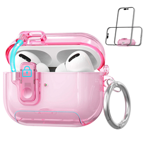 เคสสำหรับ AirPods Pro 3 พร้อมตัวล็อคเพื่อความปลอดภัย เปิดอัตโนมัติ ป้องกันการกระแทก ฝาครอบหูฟังแบบใส สำหรับ Airpods 4 Pro 2 3 - Product Image 1