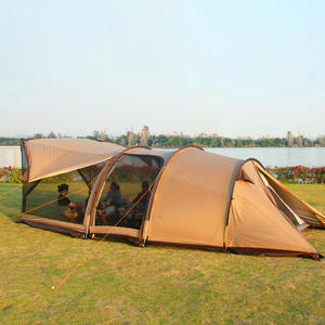 Tente tunnel pliable de camping, grande pièce extérieure, installation facile, tente familiale pour 5 à 8 personnes - Product Image 1