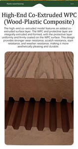 Planches de terrasse en composite bois-plastique KSL, design traditionnel, imperméables, panneaux de terrasse extérieurs WPC, garantie 5 ans et plus, gaufrage 3D - Product Image 4