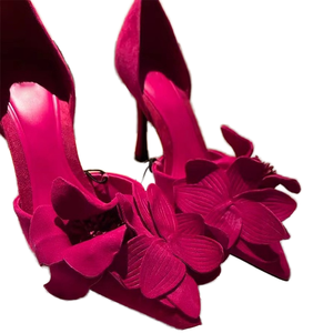 Zapatos de tacón alto finos estilo francés para mujer 2026, nuevos, sin cordones, de malla, con logo, sexys, de punta, para verano, con aumento de altura, de EVA sólido. - Product Image 1