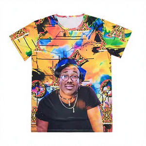 T-shirt da Uomo Ecologica con Stampa Serigrafica, Nuovi Design alla Moda, Personalizzata con il Cantante Tupac, Stile Hip Hop, Manica Corta - Product Image 1